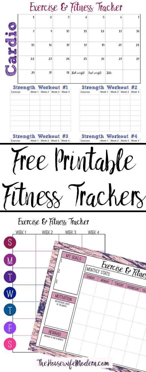 Free Printable Fitness Trackers: 3 Different Monthly Designs -   14 fitness Tracker photography ideas