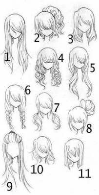 14 hairstyles Drawing easy ideas