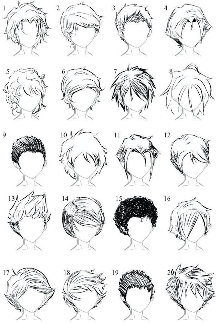 ? 1001 + ideas on how to draw anime - tutorials + pictures -   14 hairstyles Drawing easy ideas