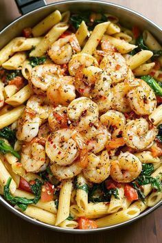 Tomato Spinach Shrimp Pasta -   14 healthy recipes For One main dishes ideas