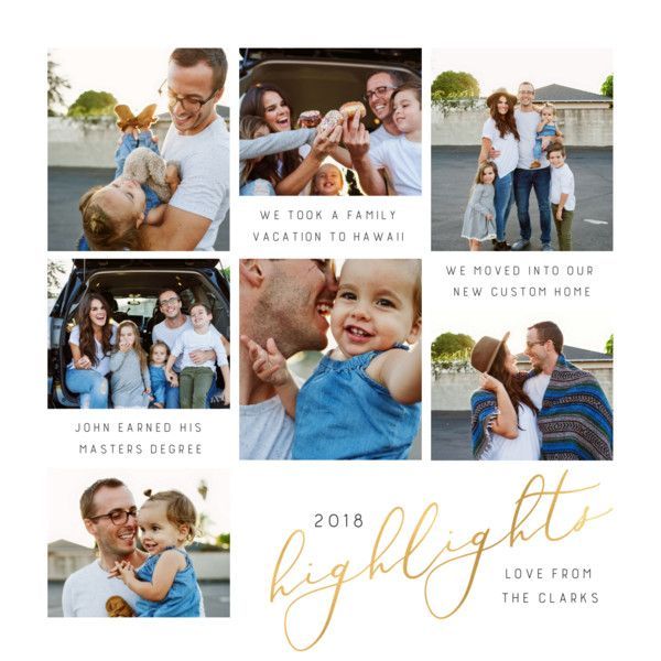 Highlights from 2018 -   14 holiday Cards template ideas