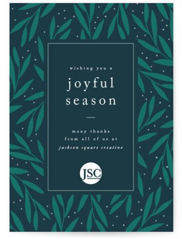 Joyous Leaves -   14 holiday Cards template ideas
