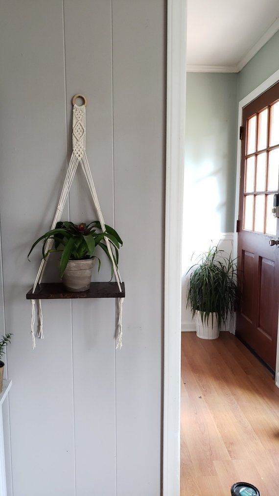 Macrame hanging shelf / Macrame shelf / adjustable / macrame wall decor / plant hanger / home decor -   14 plants Hanging curtains ideas