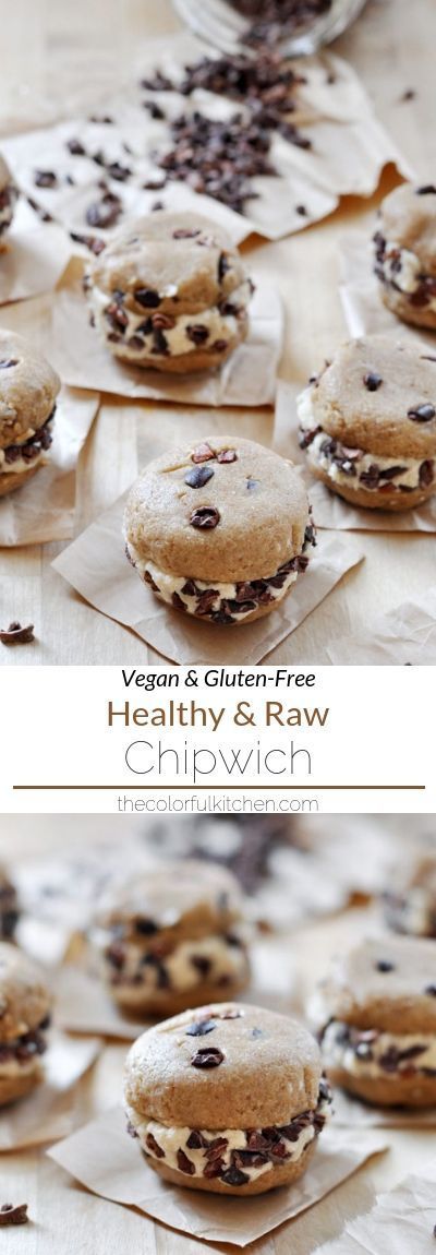 Healthy Chipwich, Vegan + Gluten-Free -   14 raw desserts Healthy ideas