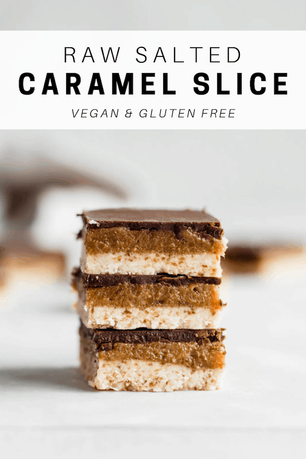 Raw salted caramel slice -   14 raw desserts Healthy ideas