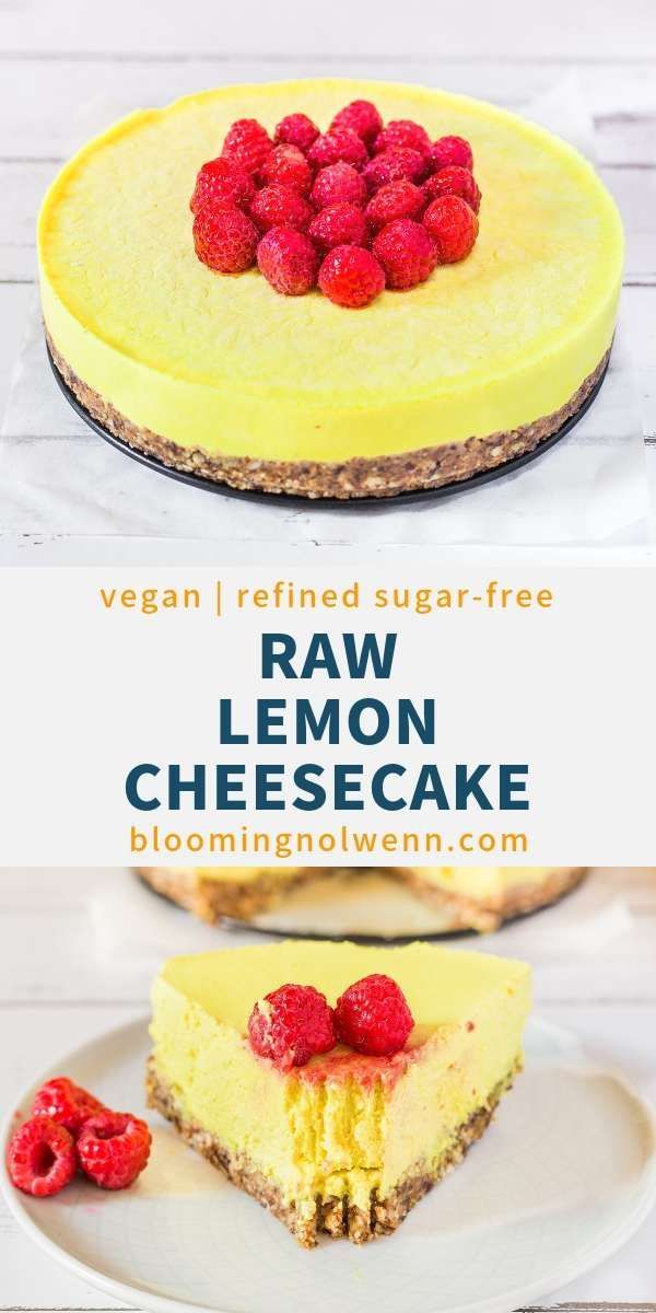 Raw Vegan Lemon Cheesecake | Refined Sugar-Free -   14 raw desserts Healthy ideas