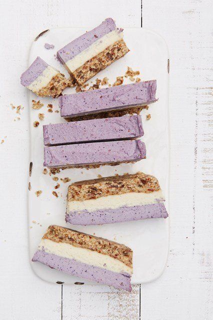 Raw Blueberry and Cashew Coconut Bars -   14 raw desserts Healthy ideas