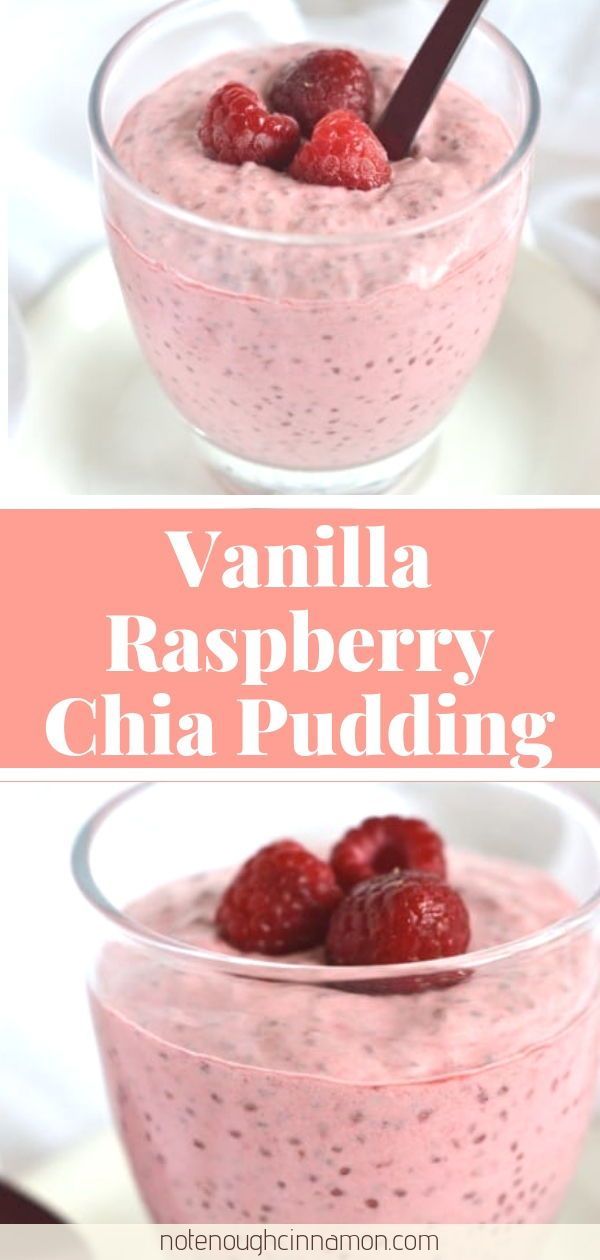 Vanilla Raspberry Chia Pudding -   15 desserts Raspberry chia seeds ideas