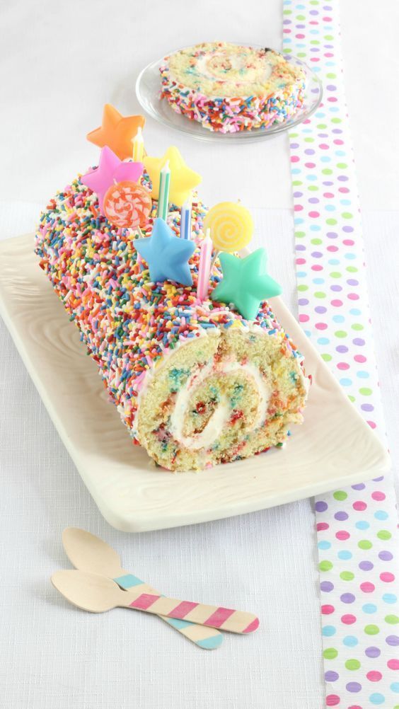 Confetti Cake Roll -   15 desserts Simple et original ideas