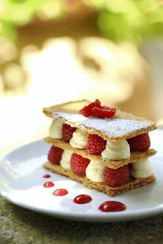 Millefeuille framboise et vanille -   15 desserts Simple et original ideas