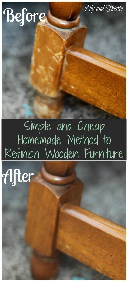 Simple and Cheap Homemade Method to Refinish Wooden Furniture -   15 diy projects Cheap simple ideas