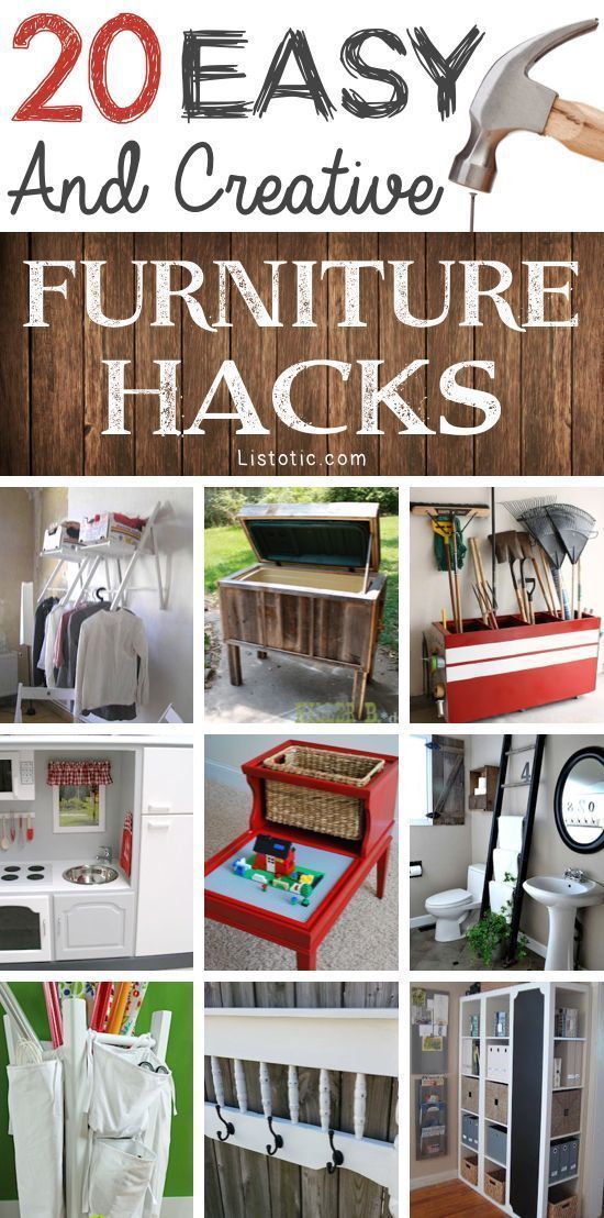 20+ Easy & Creative Furniture Hacks (With Pictures) -   15 diy projects For The Home hacks ideas