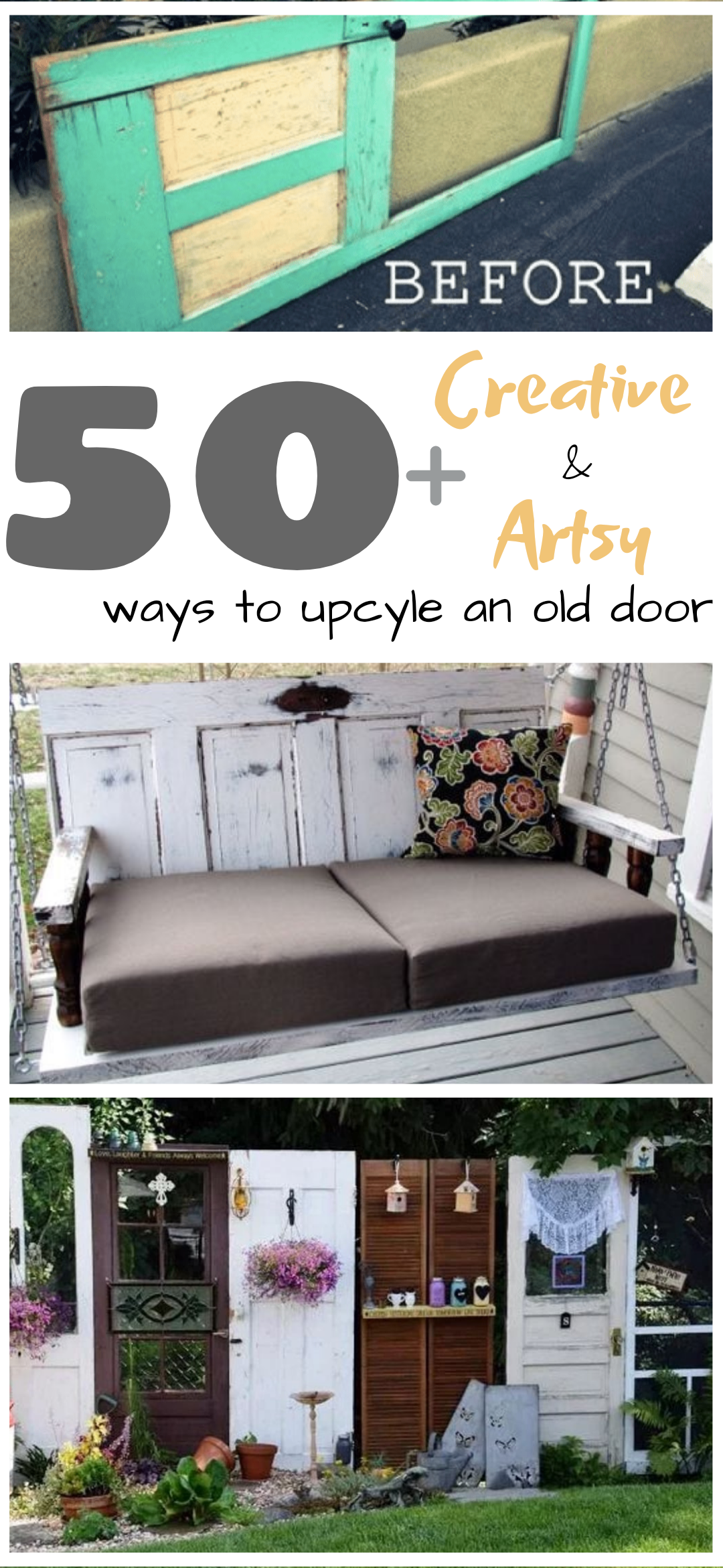 50+ creative and artsy ways to upcyle an old door -   15 diy projects For The Home hacks ideas