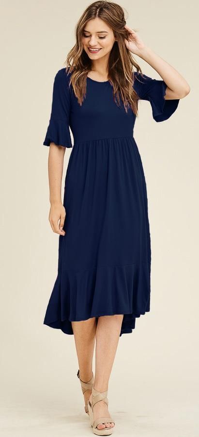 Gabby Dress (Navy) -   15 dress Midi modest ideas
