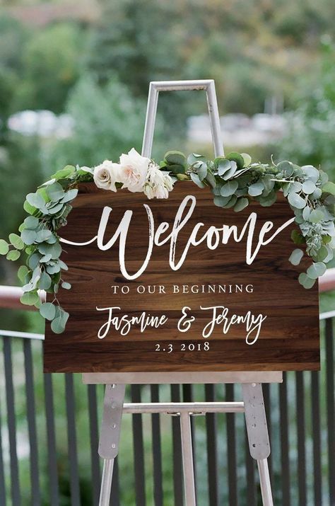 Timber Welcome Sign (DIY Print) -   15 garden wedding Decoracion ideas