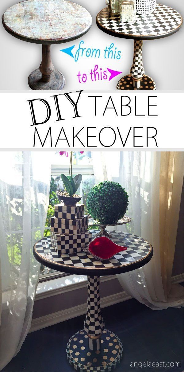 DIY Mackenzie Childs Inspired Accent Table Makeover -   15 home accents DIY projects ideas
