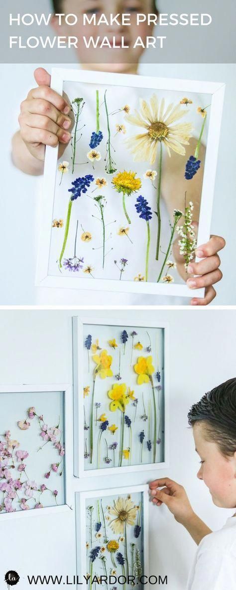 Mother's day craft ideas- PRESS FLOWERS in 3 MINUTES - -   16 diy projects school ideas