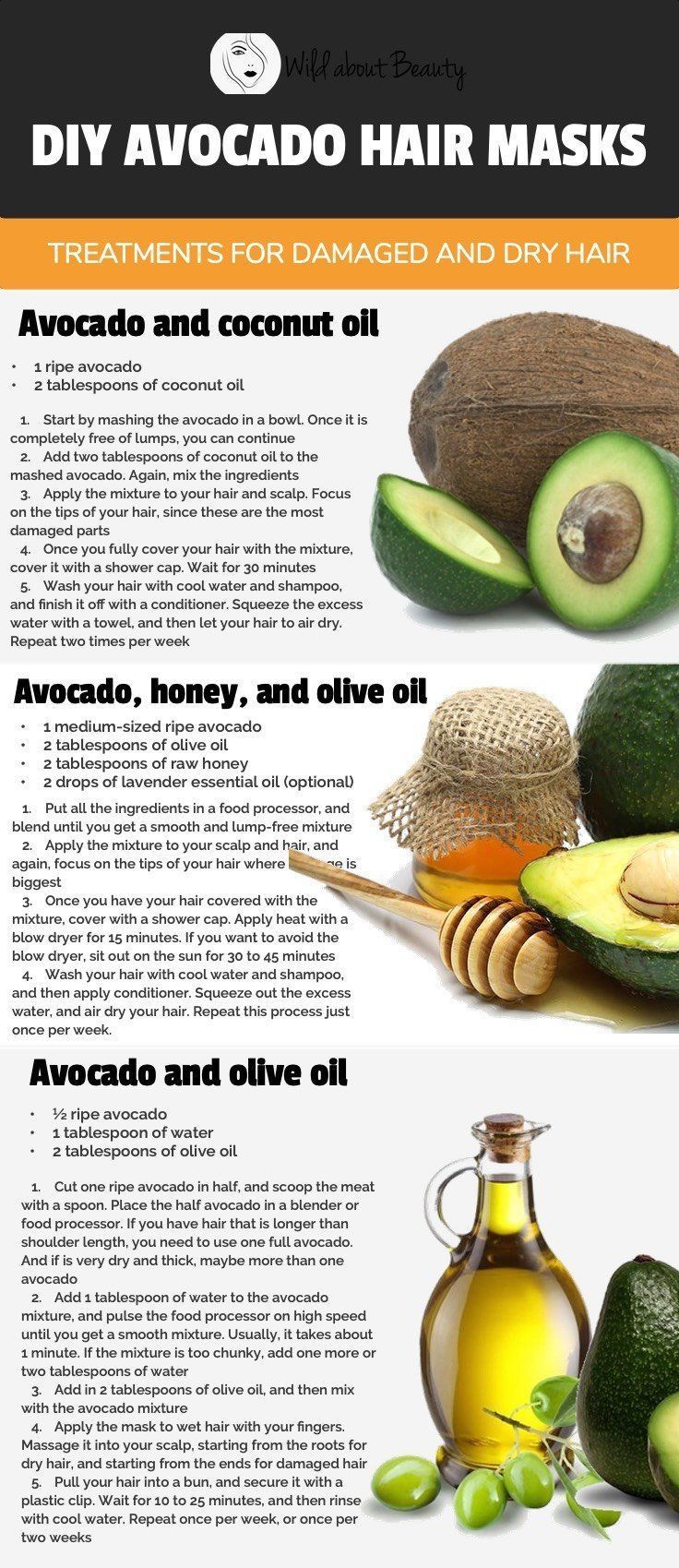 7 DIY Avocado Hair Mask Treatments for Damaged and Dry Hair -   16 hair Mask diy ideas