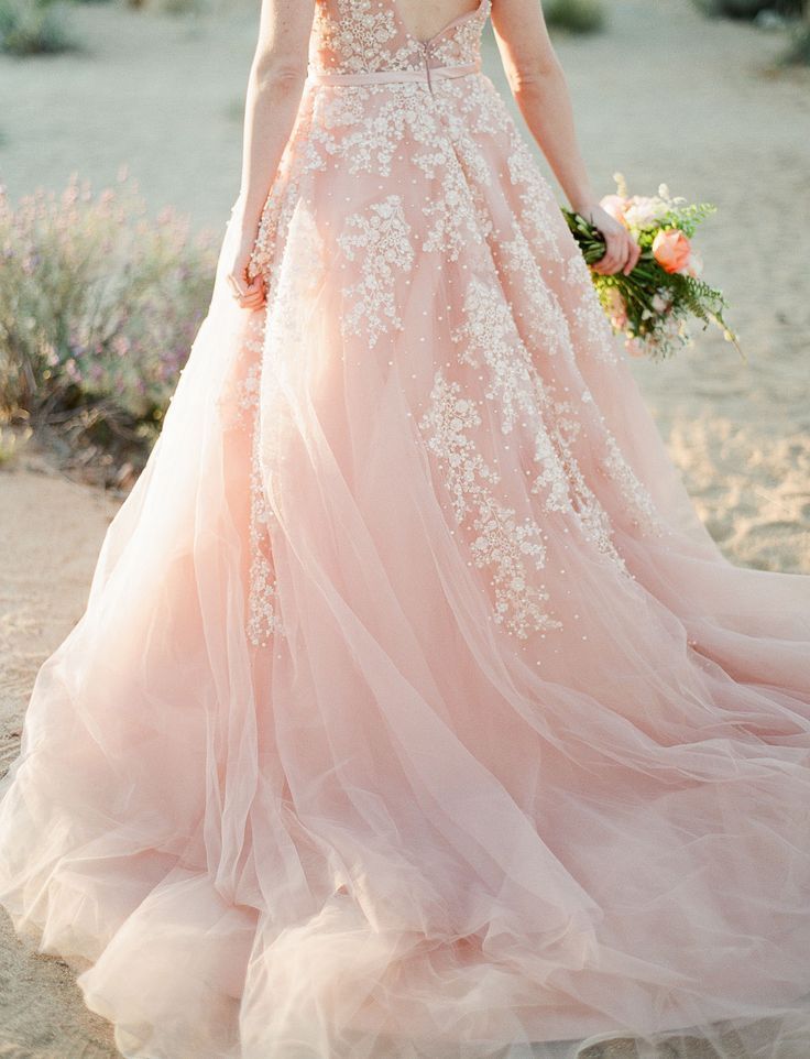 Tendance Robe du mari?e 2017/2018 - A Dreamy Pink Wedding Dress captured in Joshua Tree -   16 pink wedding Gown ideas