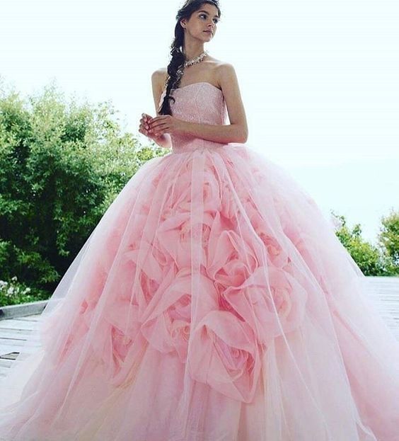 100+ Colorfull Wedding Dresses Ideas75 -   16 pink wedding Gown ideas