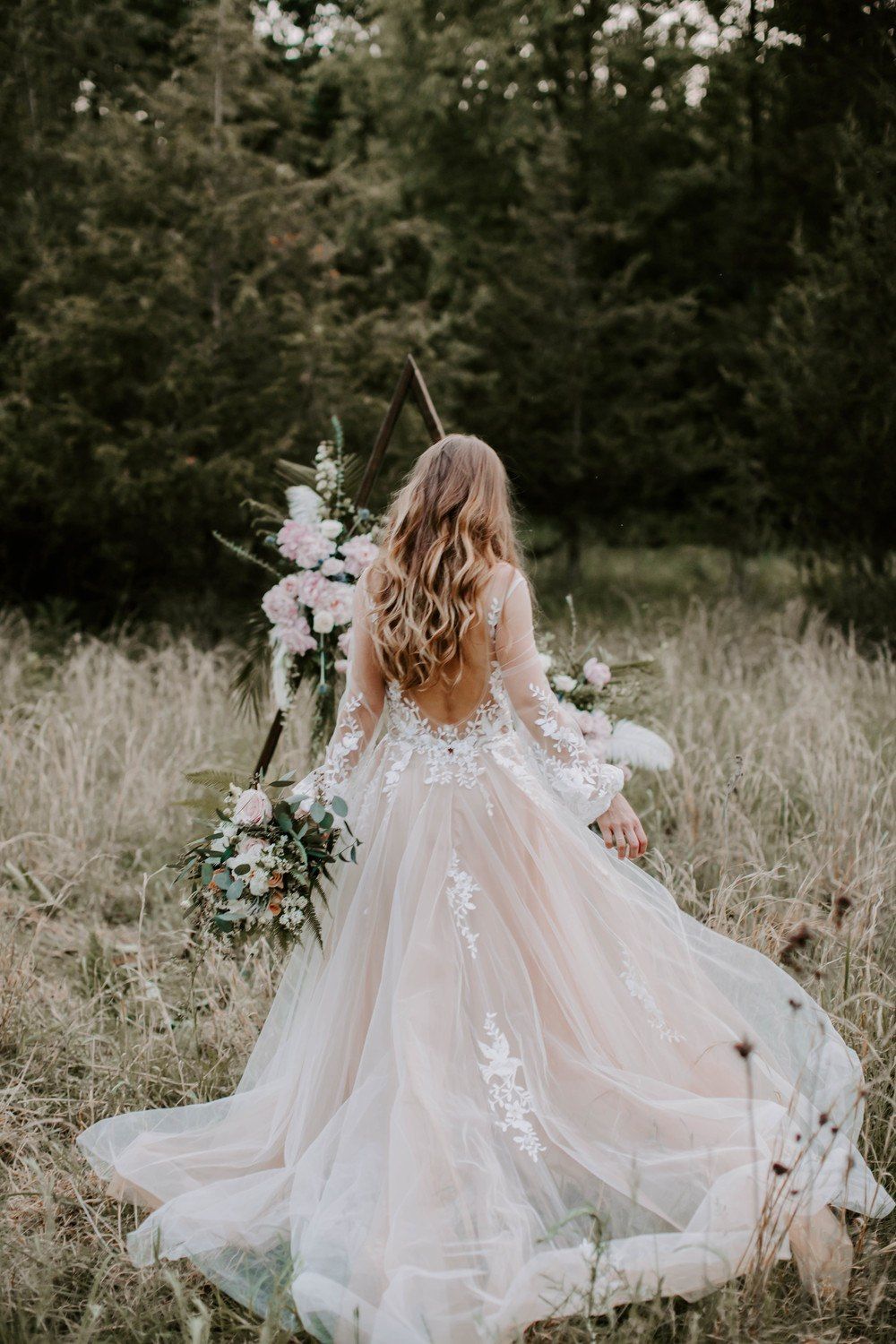 Early Fall Woodland Wedding Inspiration -   16 pink wedding Gown ideas