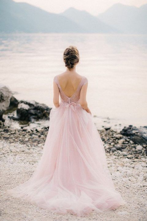 23 Romantic Blush And Pink Wedding Dresses -   16 pink wedding Gown ideas