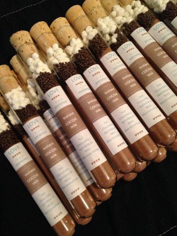 Hot Chocolate Favors-With or without tags (Different Saying Tags) -   16 rustic wedding Gifts ideas