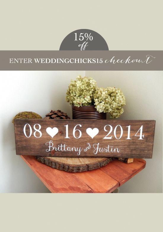 Pretty Wood Wedding Sign -   16 rustic wedding Gifts ideas