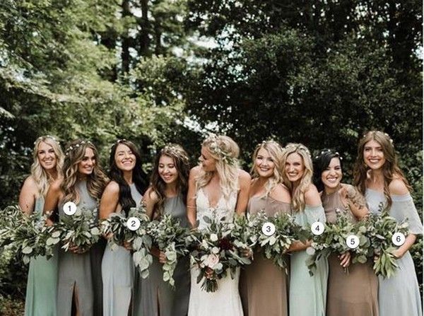 29 Mismatched Bridesmaid Dresses Your Girls Can't Say No to! -   16 wedding Bridesmaids mismatched ideas