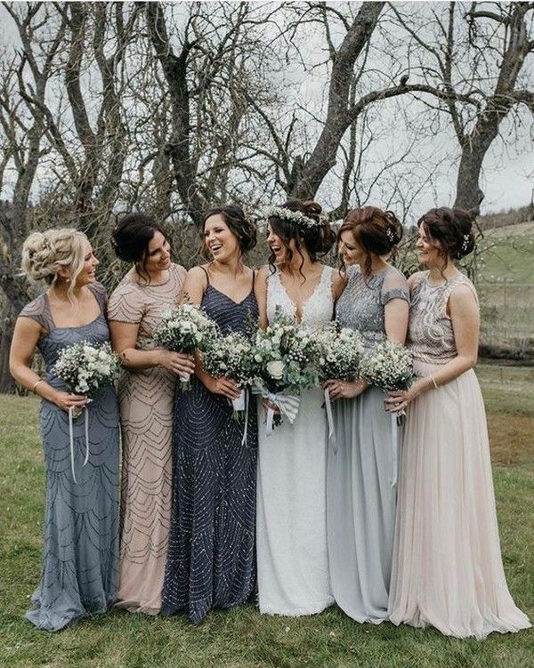 Trending-Top 20 Mix and Match Bridesmaid Dresses for 2019 -   16 wedding Bridesmaids mismatched ideas