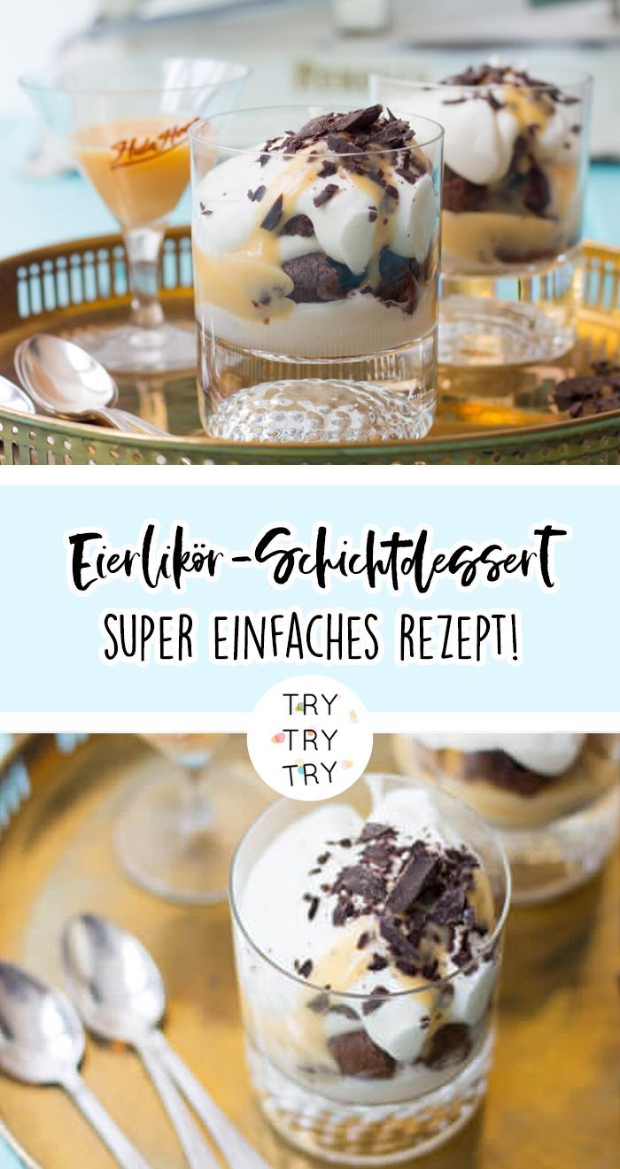 Eierlik?r Schicht-Dessert -   16 weihnachts desserts Im Glas ideas