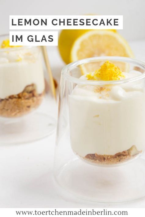 Zitronen Cheesecake im Glas -   16 weihnachts desserts Im Glas ideas