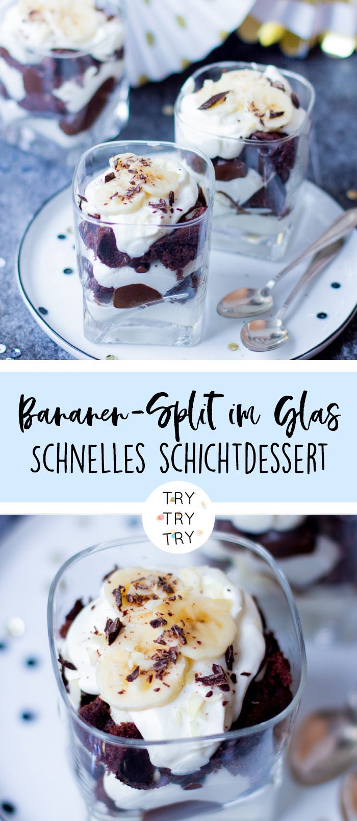 Bananen-Split im Glas -   16 weihnachts desserts Im Glas ideas