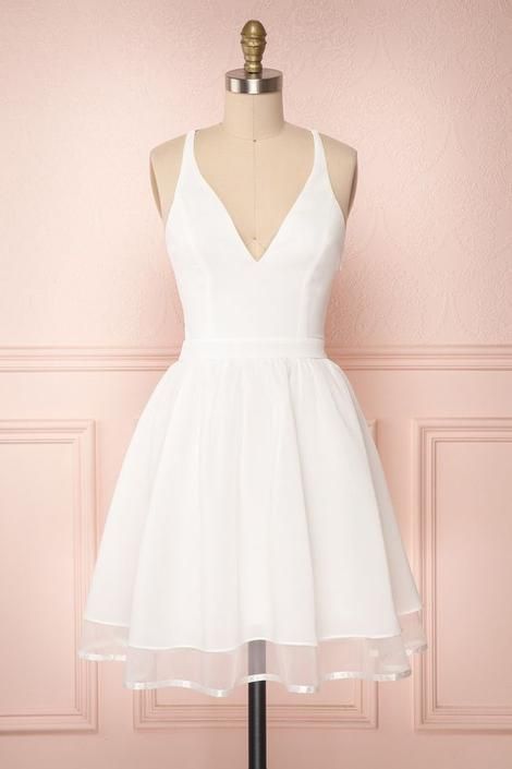 White Homecoming Dress,Short Party Dress S50 -   17 dress Cocktail white ideas