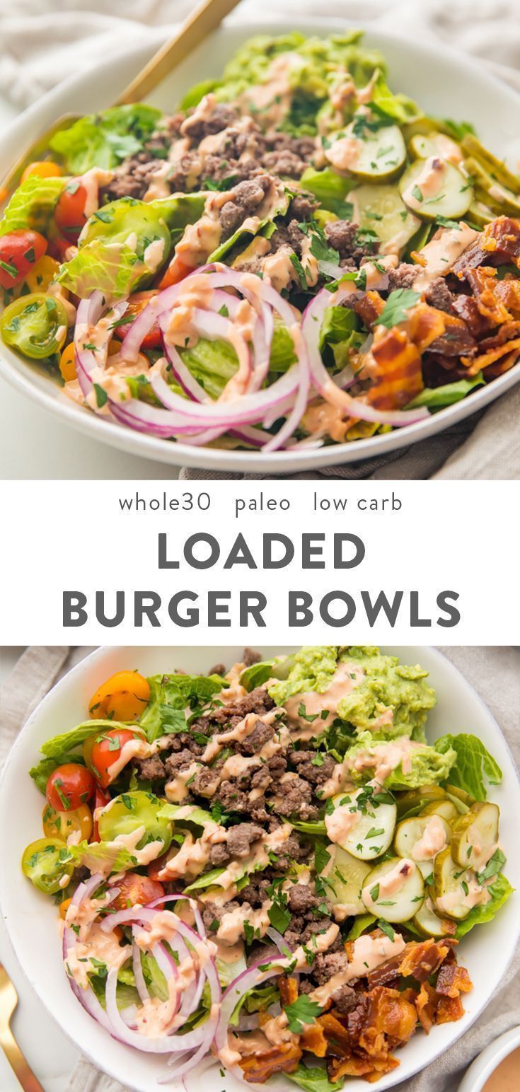 Burger Bowls (Whole30, Paleo, Low Carb) -   17 healthy recipes Easy for one ideas