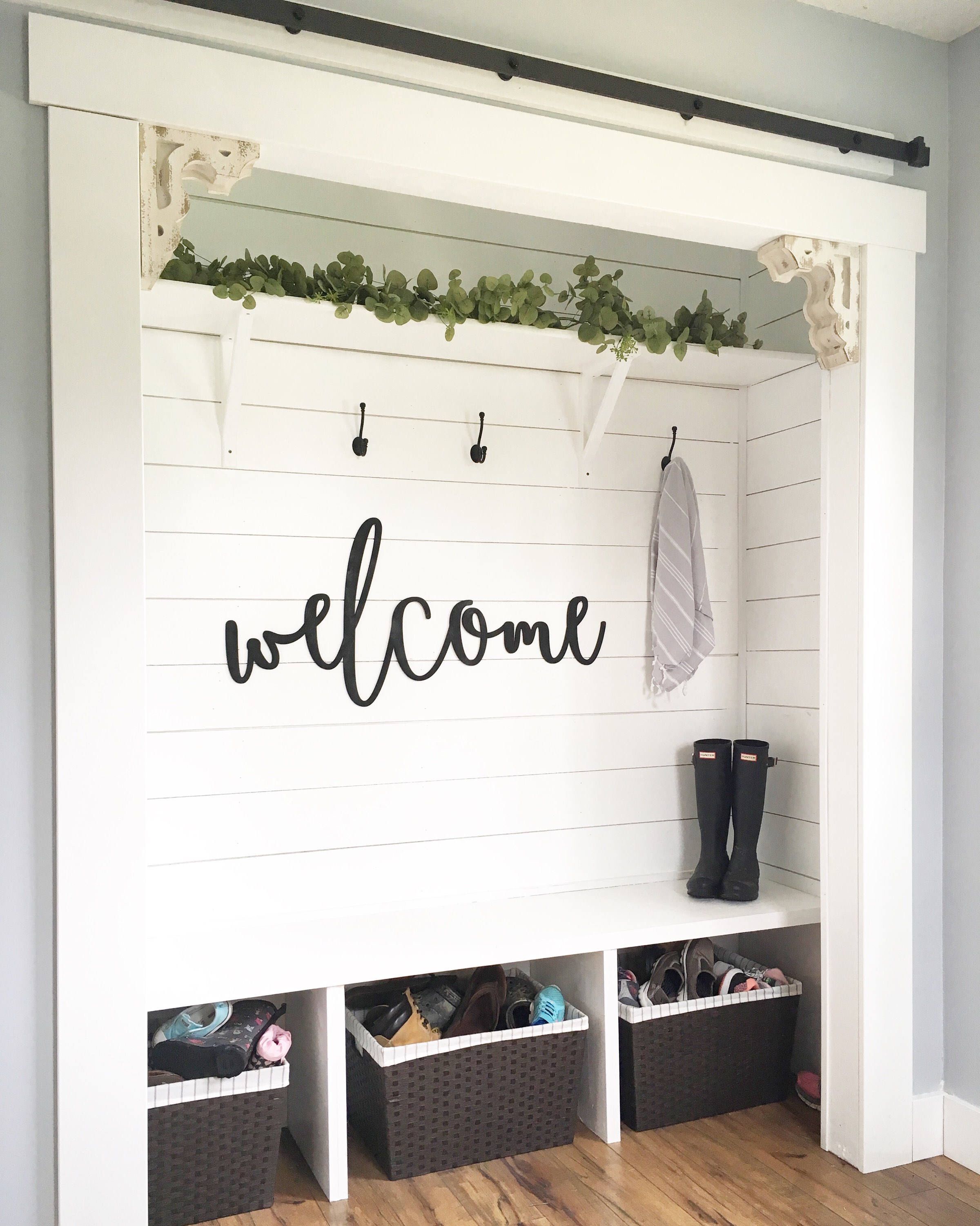 Welcome wood words, wood word cut out, laser cut, wedding gift, wooden wall art, home decor, wall decor, entryway decor, porch decor -   17 room decor Easy closet ideas