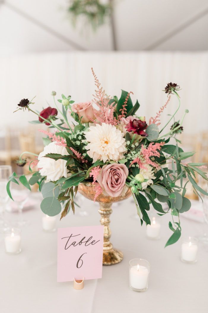 Pretty in Pink Tented Wedding -   17 wedding Flowers table ideas