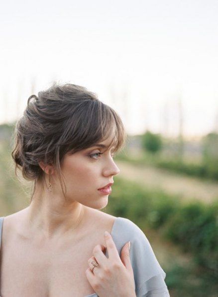 Super hairstyles with bangs updo hairdos Ideas -   17 wedding hairstyles With Bangs ideas