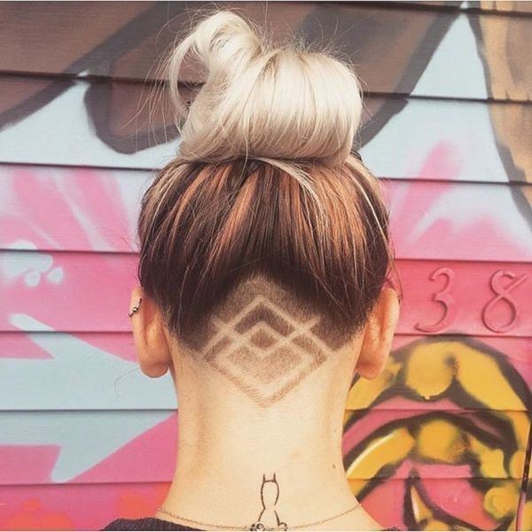 40 Cool and Trending Under Your Hair Tattoo Art Designs -   18 hair Art designs ideas