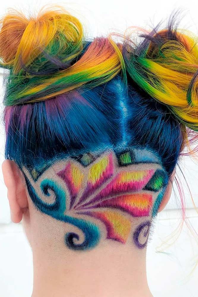 50 Fabulous Rainbow Hair Color Ideas -   18 hair Art designs ideas