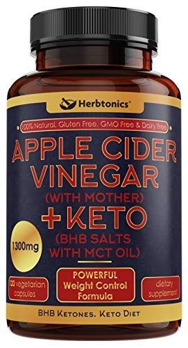 5x Potent Apple Cider Vinegar Capsules with Mother + BHB SALTS Keto Diet Pills With MCT OIL, Fat loss and weight loss formula Apple cider pills, appetite suppressant ACV capsules, Detox support ketone -   18 keto diet Pills ideas