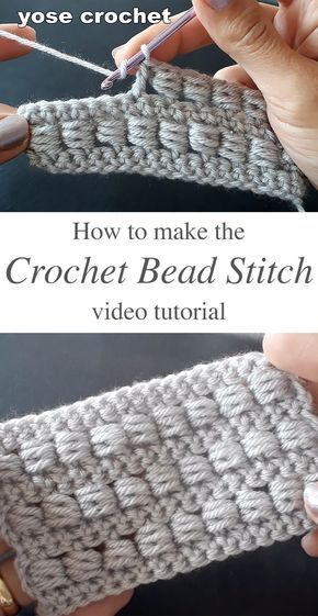 Learn Making The Crochet Bead Stitch -   18 knitting and crochet Learning yarns ideas