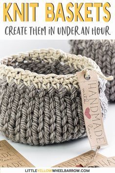 Free DIY Basket Pattern you can Knit up in a Flash -   18 knitting and crochet Learning yarns ideas