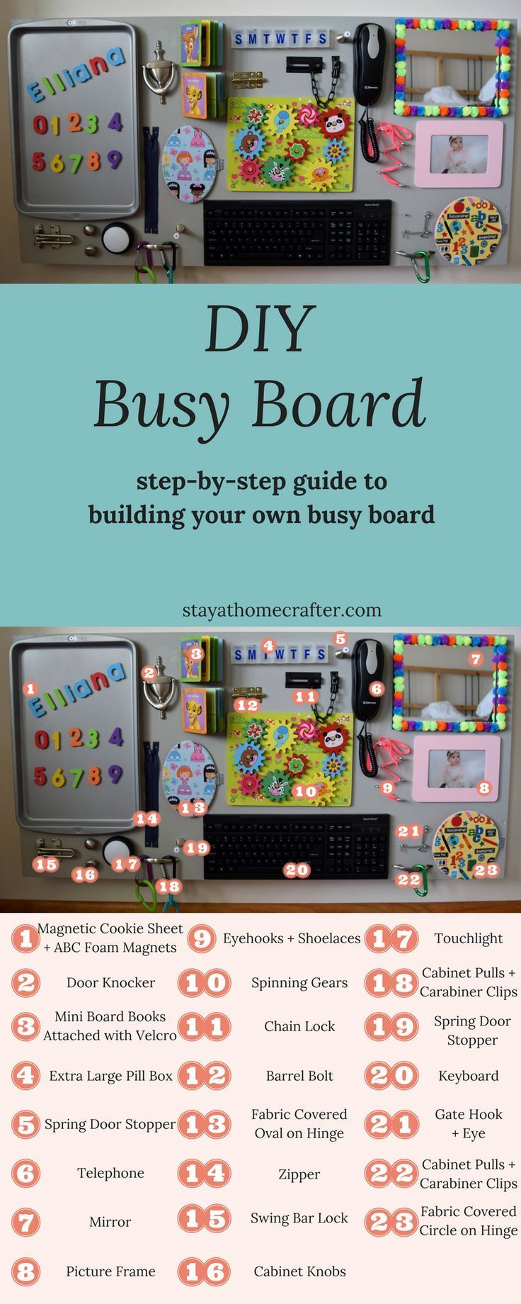 DIY Busy Board -   19 diy projects For Kids step by step ideas