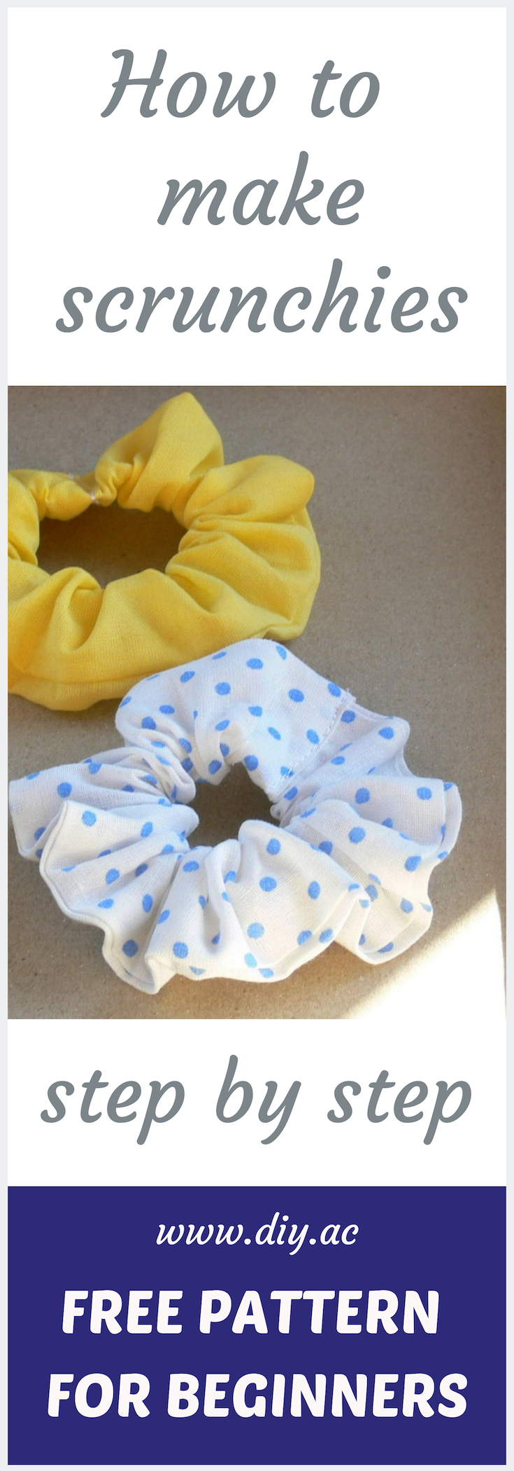 Free sewing pattern for beginners - SCRUNCHIES DIY -   19 diy projects For Kids step by step ideas