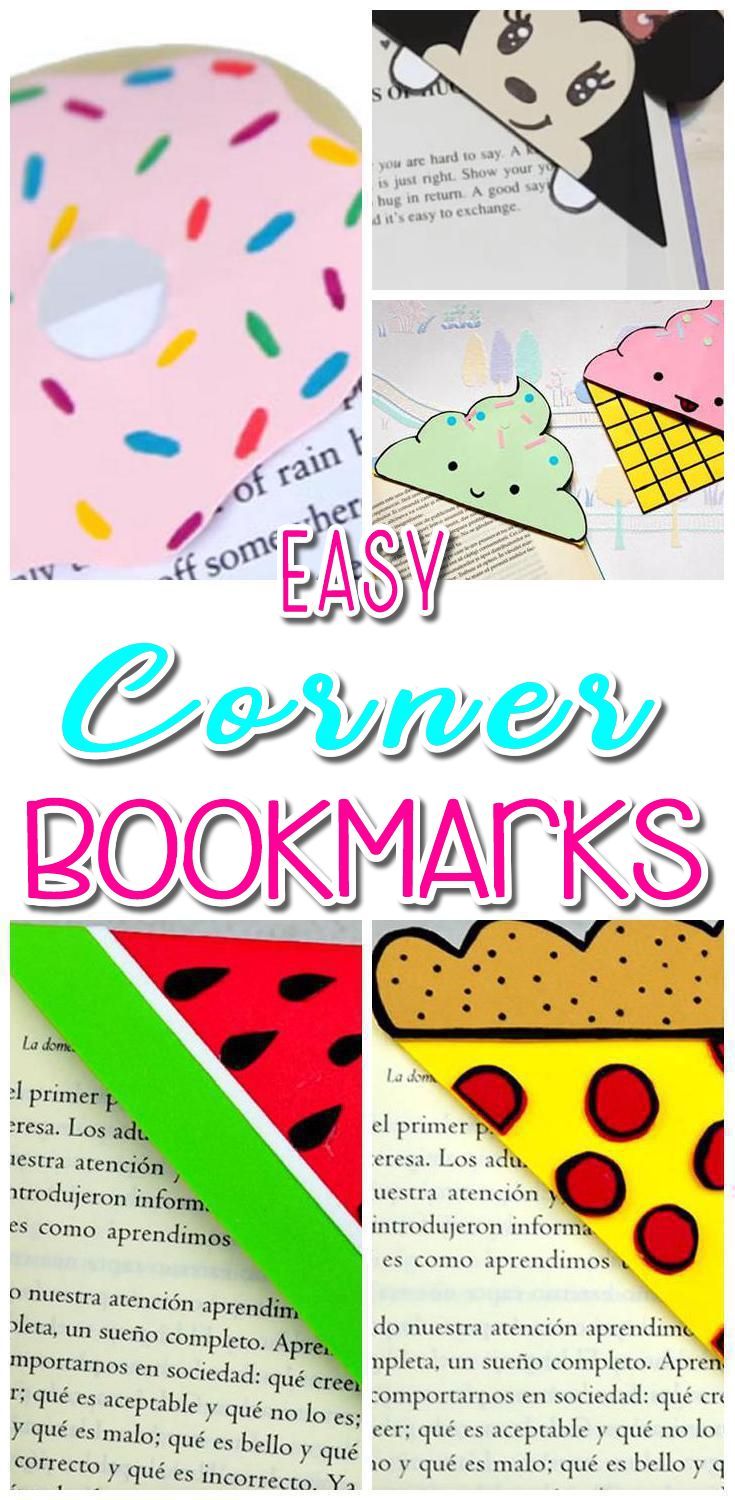 DIY Corner Bookmarks – Cute Bookmark Ideas – Learn How To Make Corner Bookmarks {Tutorial Included} -   19 diy projects For Kids step by step ideas