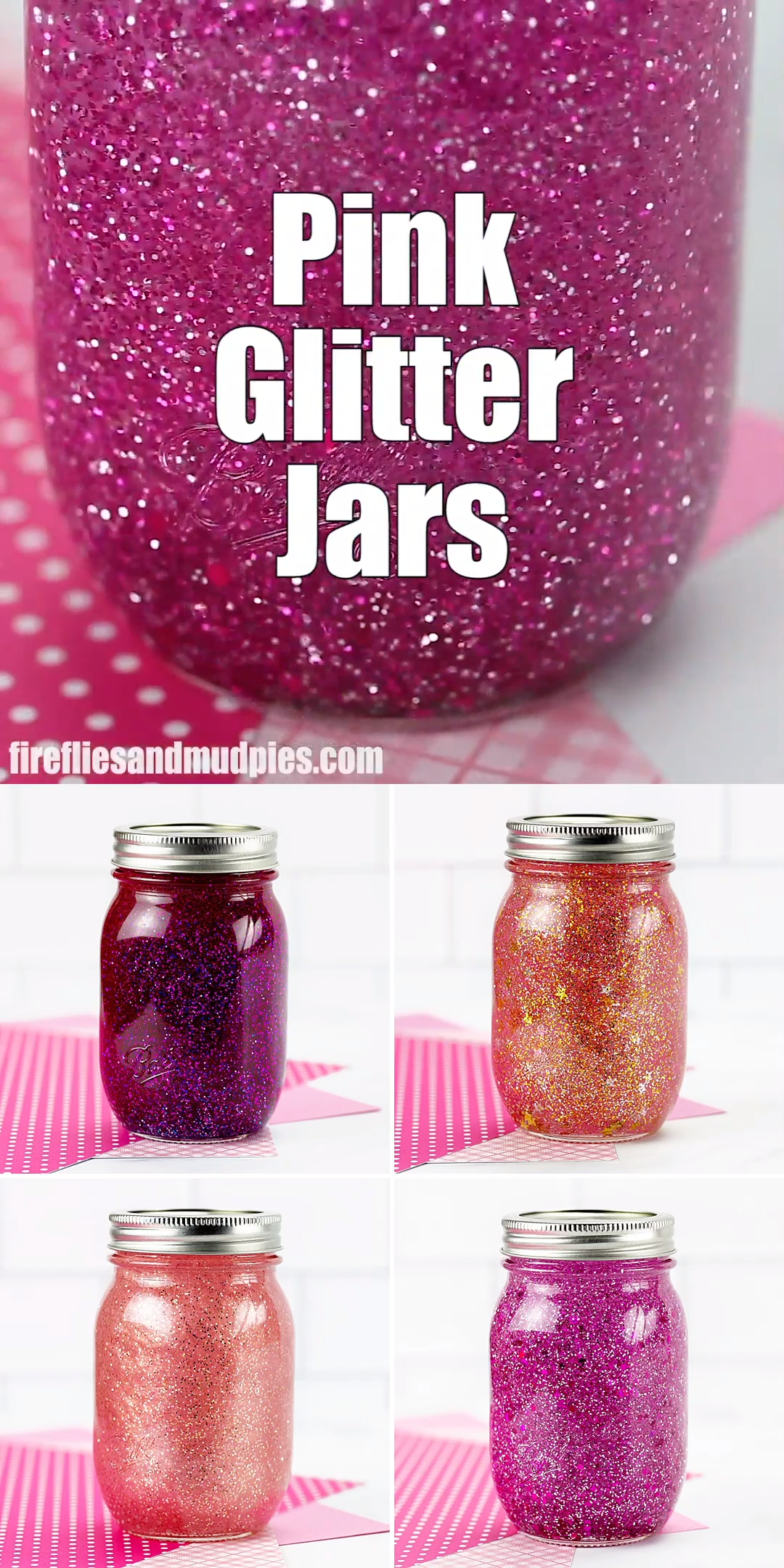 Pink Glitter Jar Instructions -   19 diy projects For Kids step by step ideas