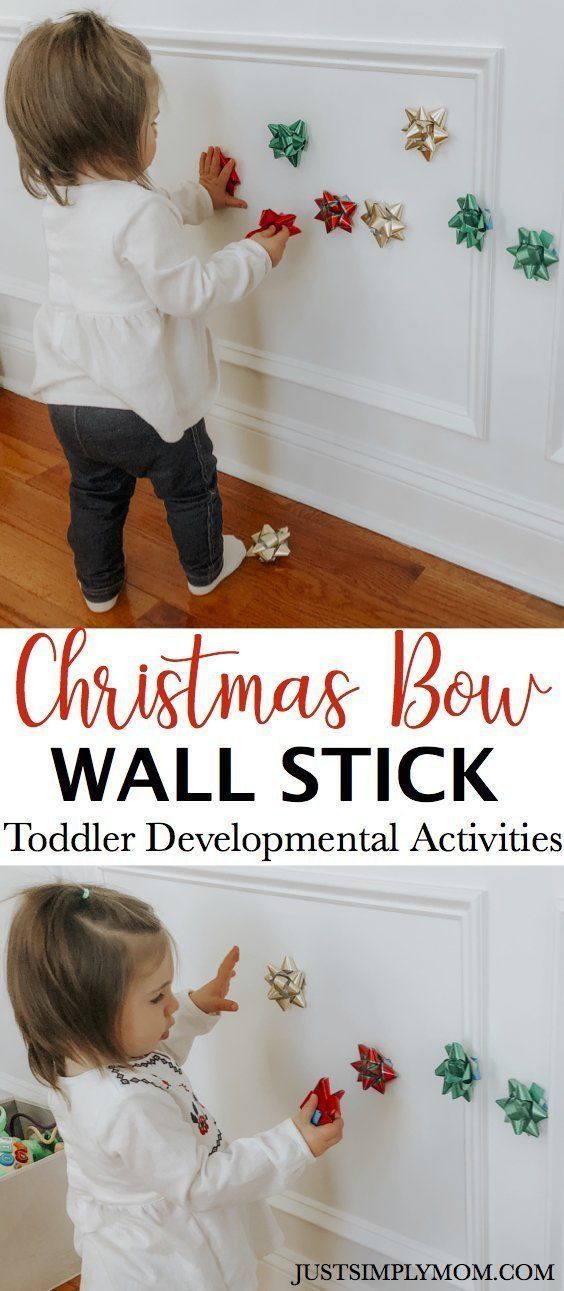 Christmas Bow Wall Stick Toddler Activity -   19 holiday Activities simple ideas