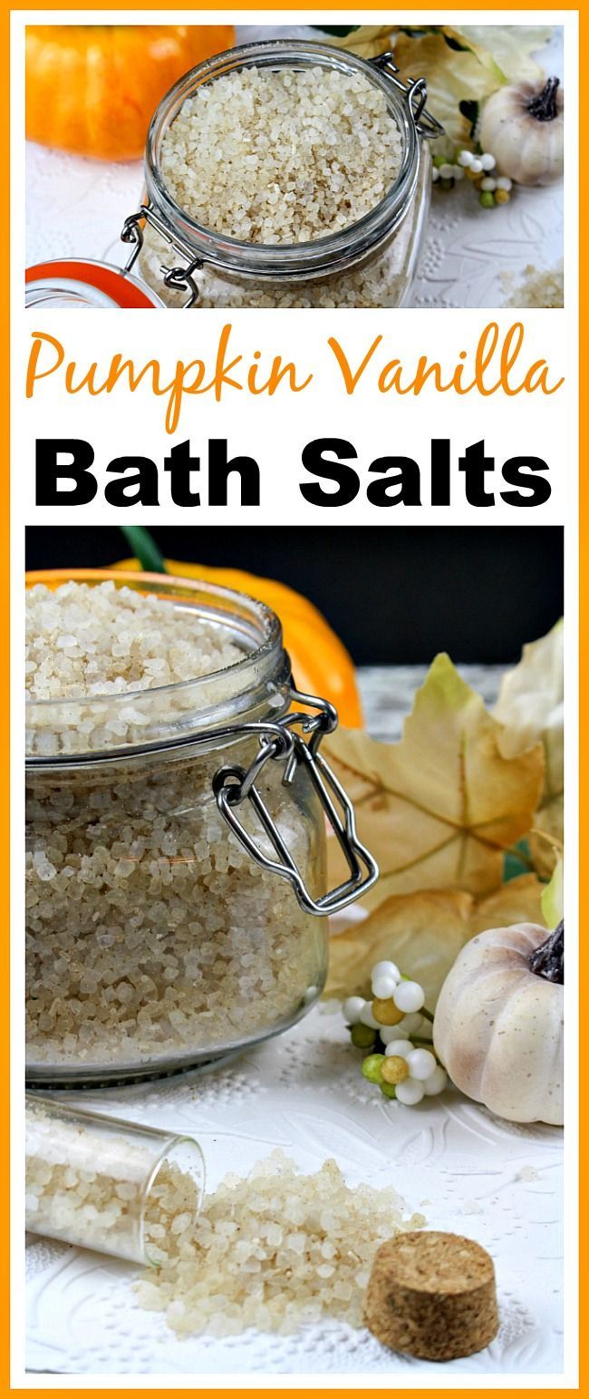Pumpkin Vanilla Bath Salts -   21 holiday Essentials bath bombs ideas