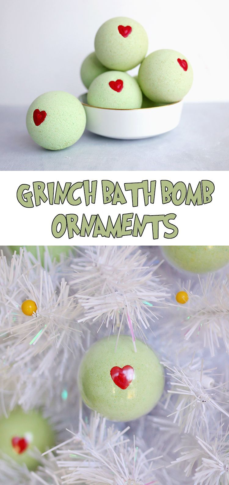 DIY Grinch Bath Bomb Ornaments for Christmas -   21 holiday Essentials bath bombs ideas